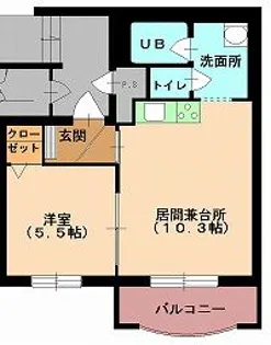 プレーリークレスト A棟【2階】の間取り