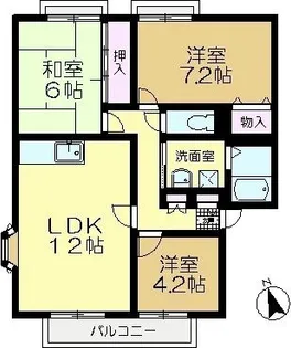ガーデンタウンA【2階】の間取り