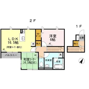 Kウィークス【1階】の間取り