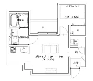 REGALEST初芝【1階】の間取り