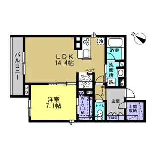 フルール ドゥ ソレイユ【2階】の間取り