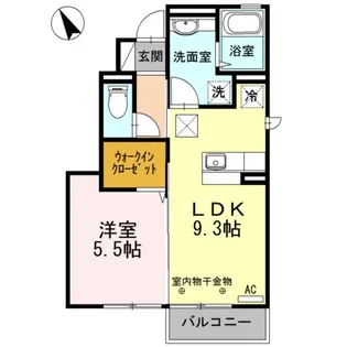 ベルウッド【1階】の間取り