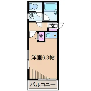 シティビラ住吉【1階】の間取り