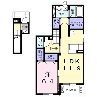 フェリチタ ナギの木【2階】の間取り