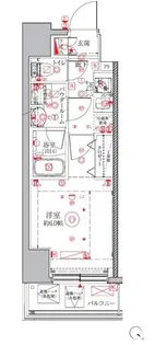 クレイシアIDZ横浜桜木町【8階】の間取り