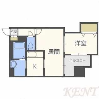 クレエル大通【7階】の間取り