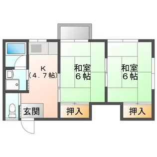 メゾンむらかみ(ゼロ賃貸)【2階】の間取り