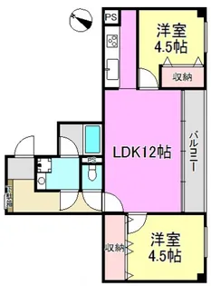 丘の上ハウス【2階】の間取り
