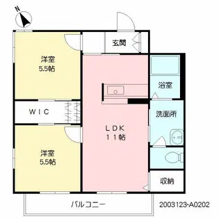 メゾン・ド・ビブII【2階】の間取り