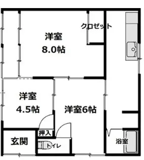 コーポめだか【1階】の間取り
