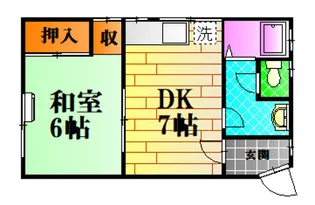 三上AEアパート B棟【2階】の間取り