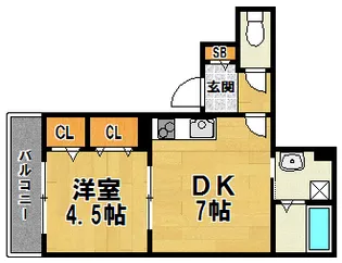 クリエオーレ福駅前【2階】の間取り