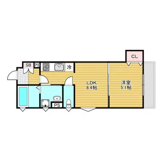 ラモーナ豊南町南【3階】の間取り