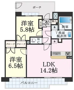 パーク・ハイム神戸熊内町【1階】の間取り