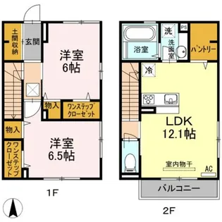 グランシャリオ・ヴィラ E棟【2階】の間取り
