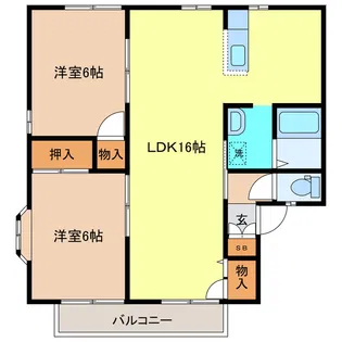フォレストヴィラ大井B棟【1階】の間取り