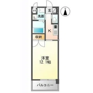 Uni E‘terna佐賀医学部前【6階】の間取り