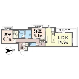 プレヴィア レジデンス【2階】の間取り