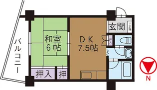 ヴォーヴル長町【4階】の間取り