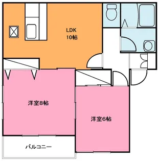 ガイア足門A棟【1階】の間取り