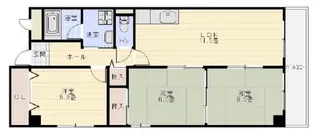 クロスロウズ荒木街【3階】の間取り