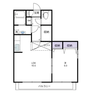 ロカティ・ドゥB【2階】の間取り