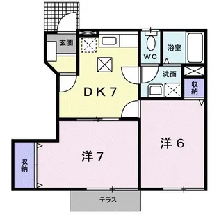 山口県宇部市大字船木【アパート】の間取り
