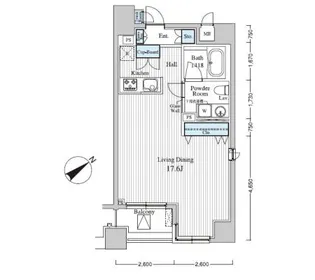 東京都港区赤坂4【マンション】の間取り
