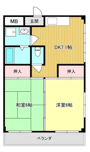 広島県福山市本庄町中1【マンション】の間取り