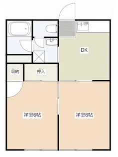 越路ハイツ【1階】の間取り