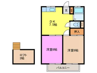 水城ハイツ【2階】の間取り