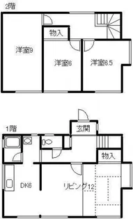 岡山県岡山市南区築港新町2【一戸建】の間取り
