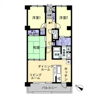コアマンション保田窪【2階】の間取り