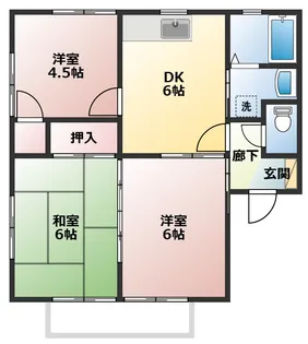 アーバンハイツ小路口C【2階】の間取り