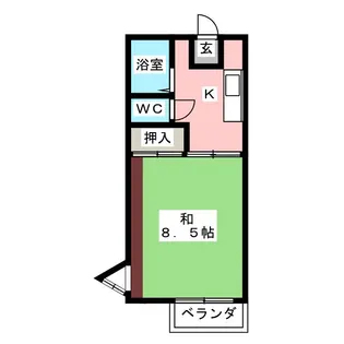 コーポあじさい【1階】の間取り