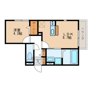 placido B棟【2階】の間取り