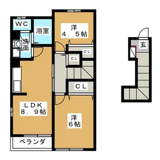 エステートHibinoII【2階】の間取り
