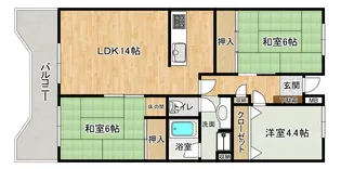 コープ野村二軒茶屋【3階】の間取り