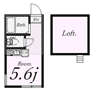 ユナイト追浜ブルターニュ【2階】の間取り