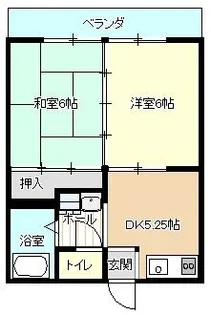 コーポカトレア【1階】の間取り