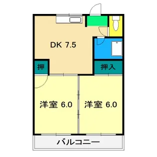 清遠マンション(天神町)【1階】の間取り