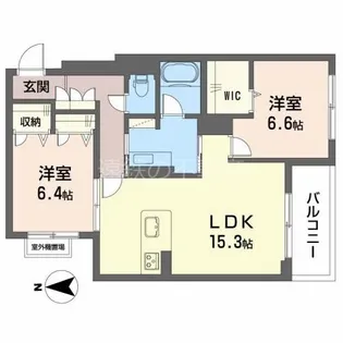 クラルテ早出町【3階】の間取り
