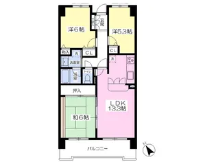 ロイヤルシャトー長町【10階】の間取り
