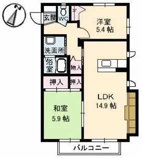 メルヘン青山【1階】の間取り