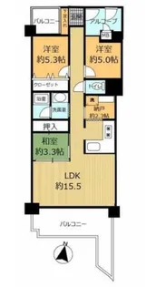 愛知県名古屋市千種区揚羽町1【マンション】の間取り
