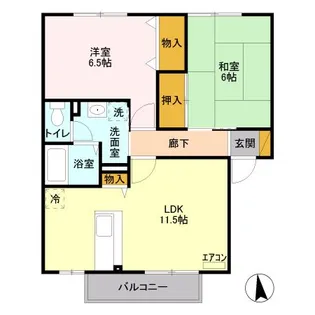 セジュールみやび A【2階】の間取り