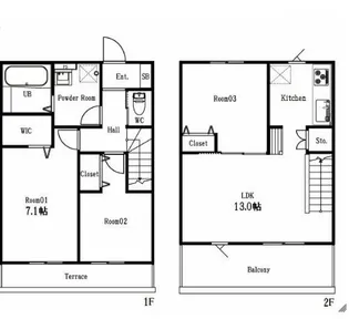 神奈川県横浜市中区簑沢【アパート】の間取り