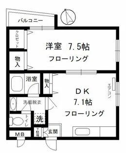 神奈川県横浜市中区本牧元町【マンション】の間取り