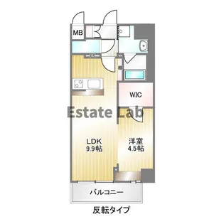 ルガールボニート新神戸【9階】の間取り