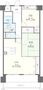 2LDKの間取り画像